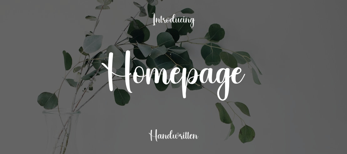 Homepage Font