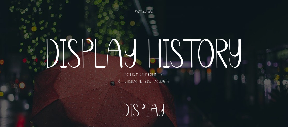 Display History Font