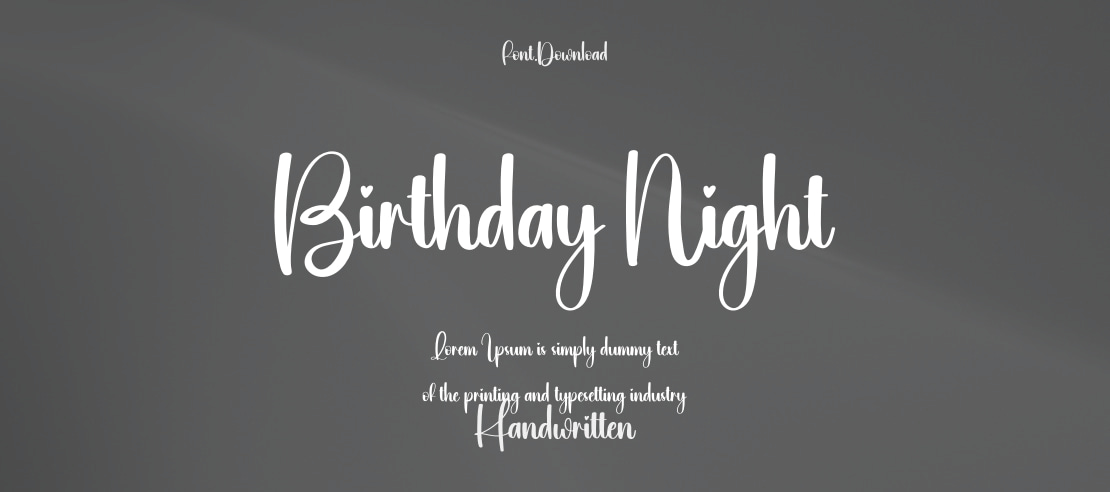 Birthday Night Font