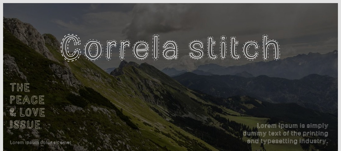 Correla stitch Font