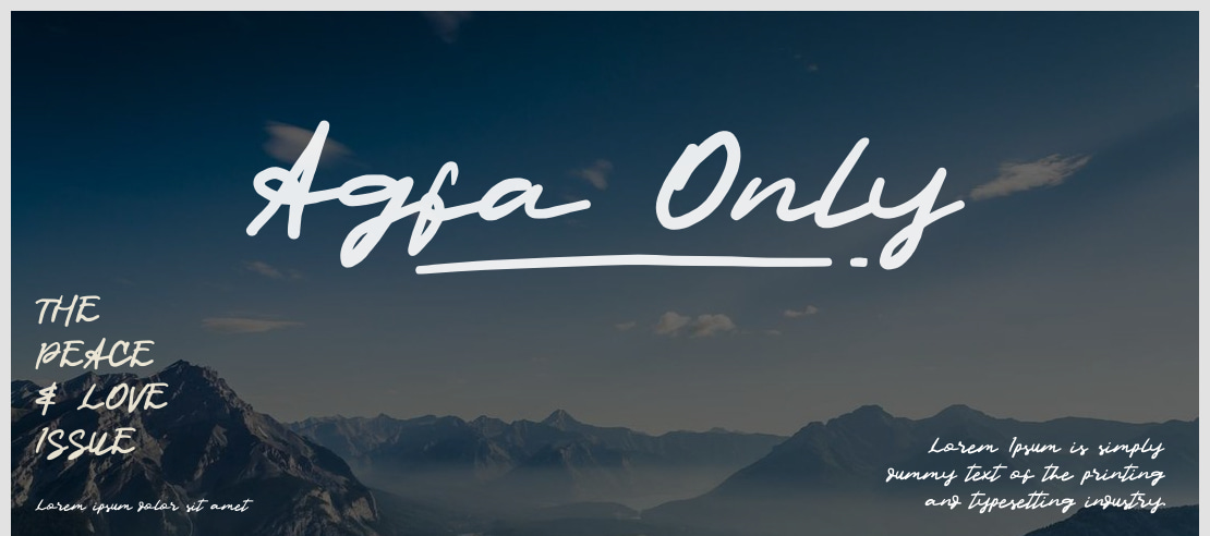 Agfa Only Font