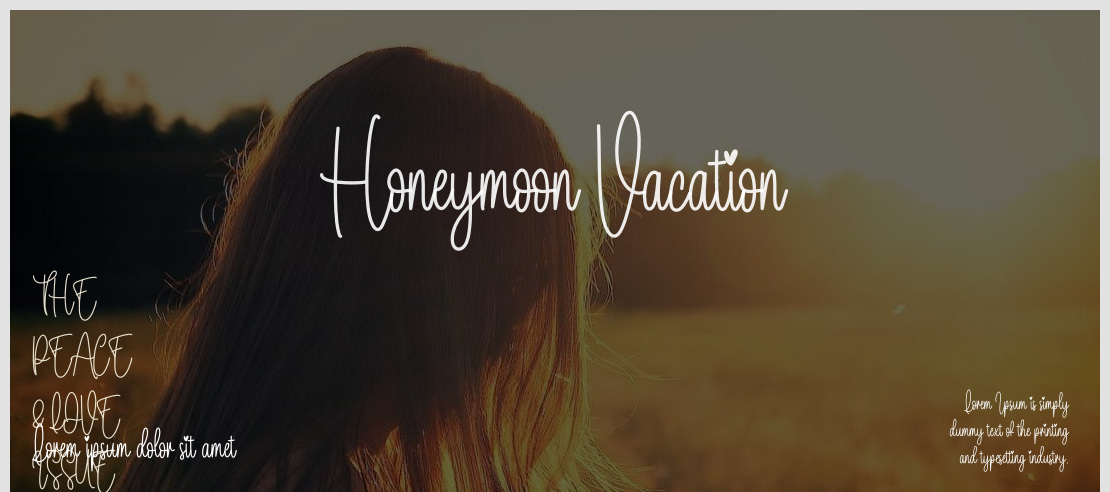 Honeymoon Vacation Font