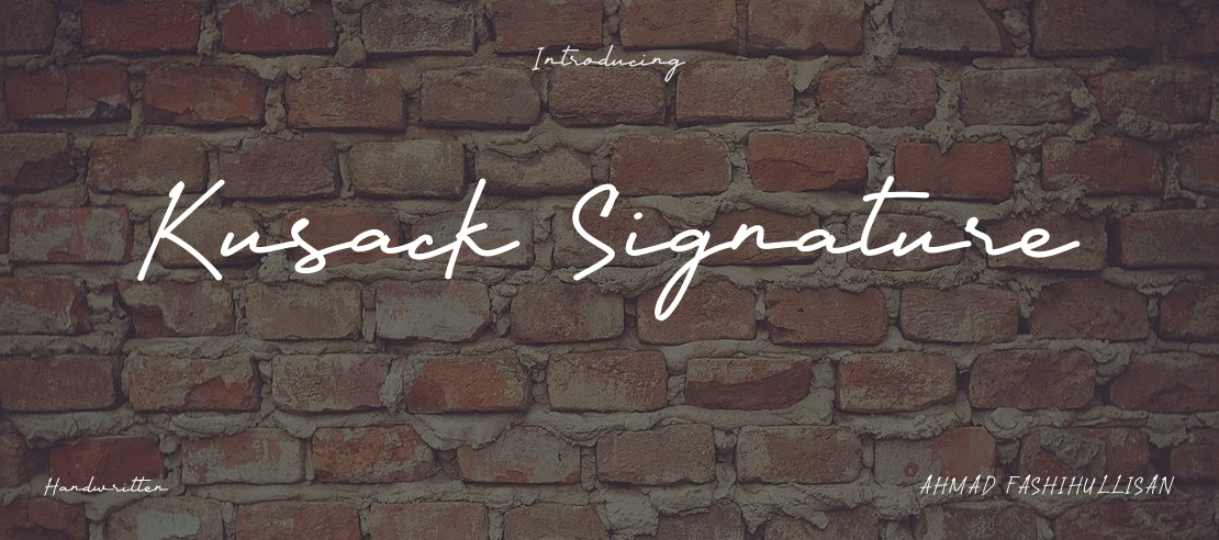 Kusack Signature Font