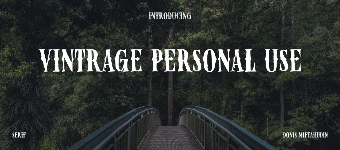 Vintrage Personal Use Font