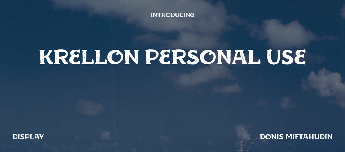 Krellon Personal Use Font