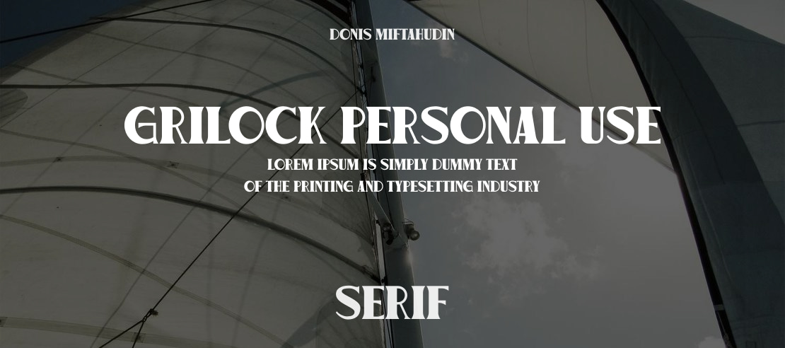 Grilock Personal Use Font