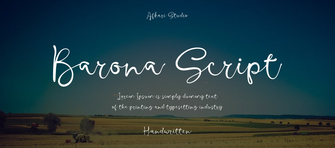 Barona Script Font Family