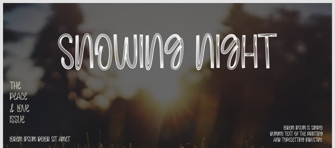 Snowing Night Font