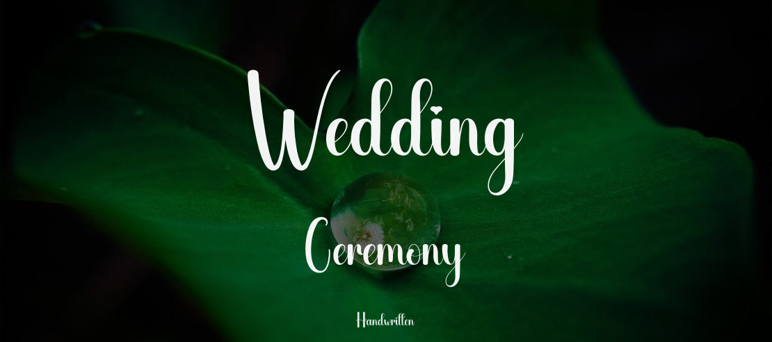 Wedding Ceremony Font