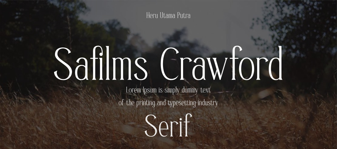 Safilms Crawford Font