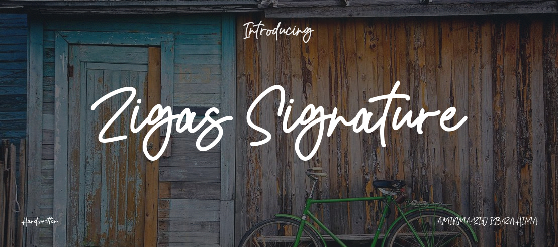 Zigas Signature Font