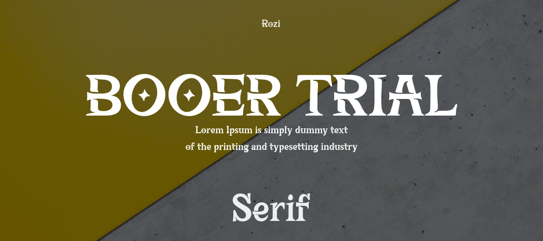 BOOER TRIAL Font