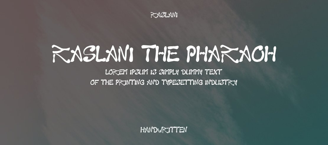 Raslani the Pharaoh Font