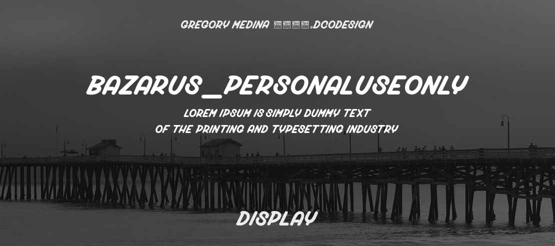 Bazarus_PersonalUseOnly Font