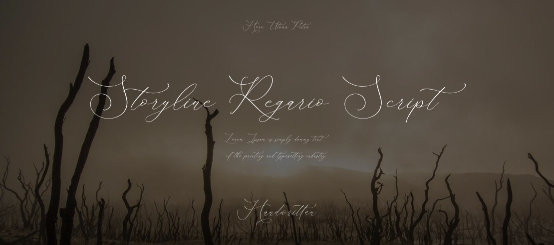 Storyline Regario Script Font Family