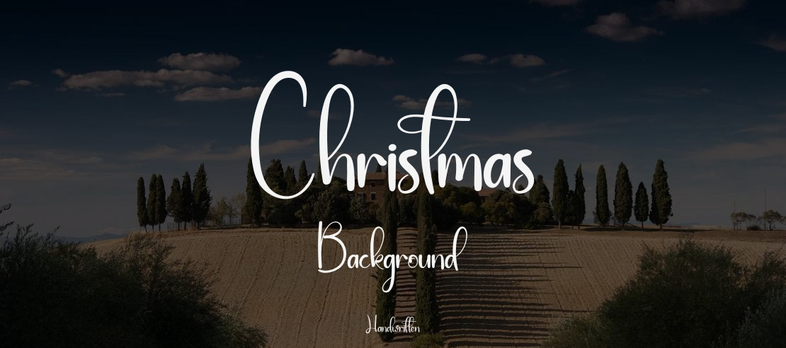 Christmas Background Font