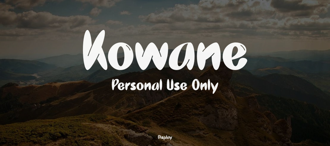 Kowane Personal Use Only Font