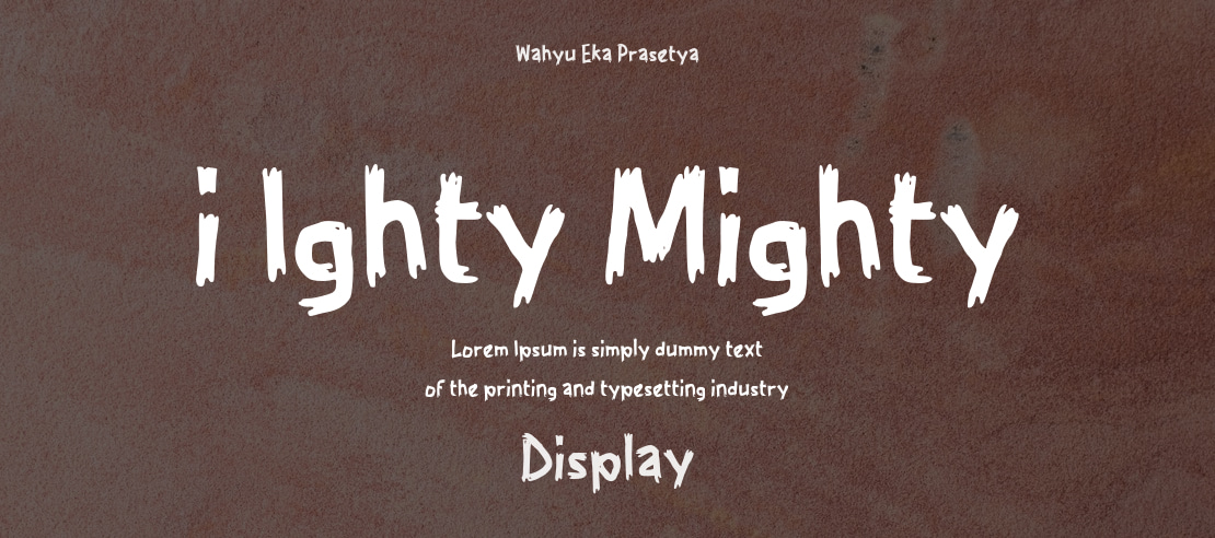 i Ighty Mighty Font