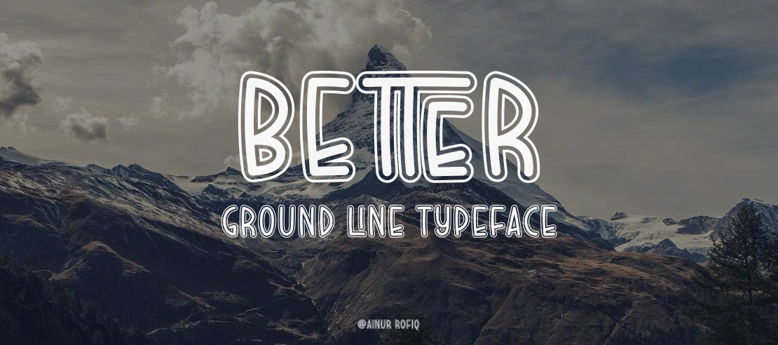 Better Ground Line Font