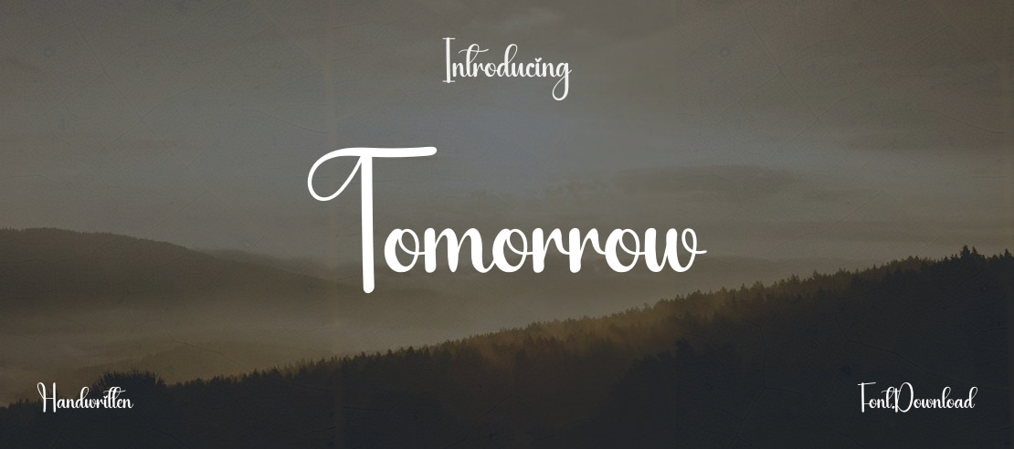 Tomorrow Font