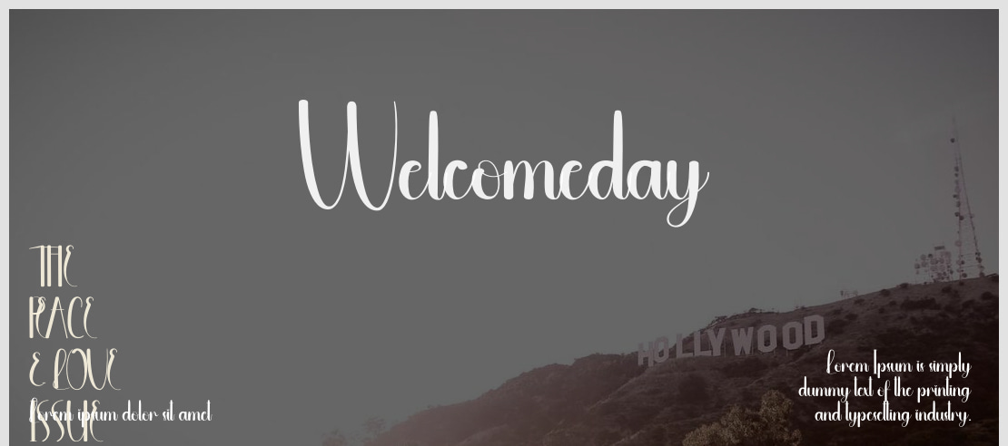 Welcomeday Font