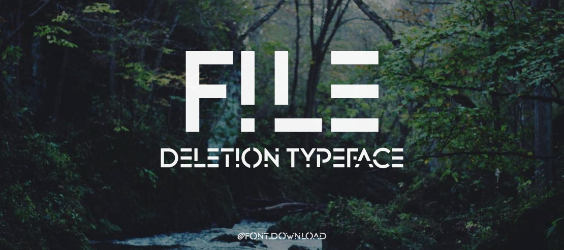 File Deletion Font Family