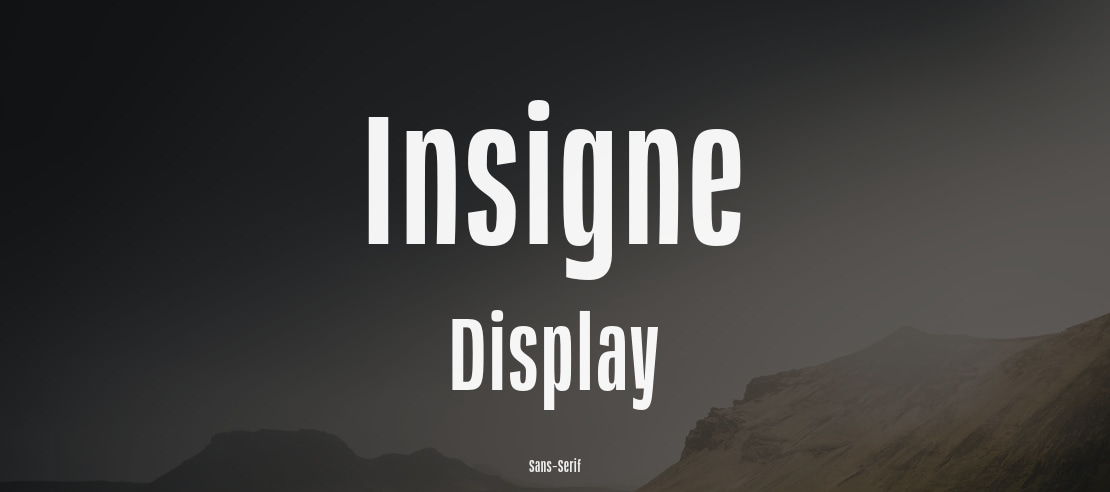 Insigne Display Font