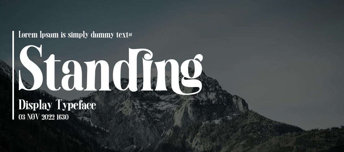 Standing Display Font