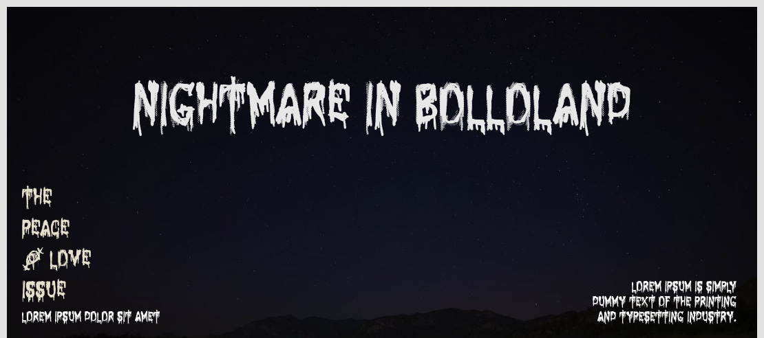 Nightmare in Bolloland Font