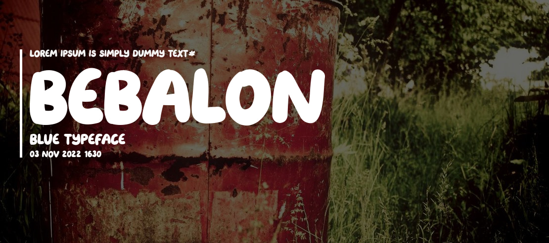 Bebalon Blue Font