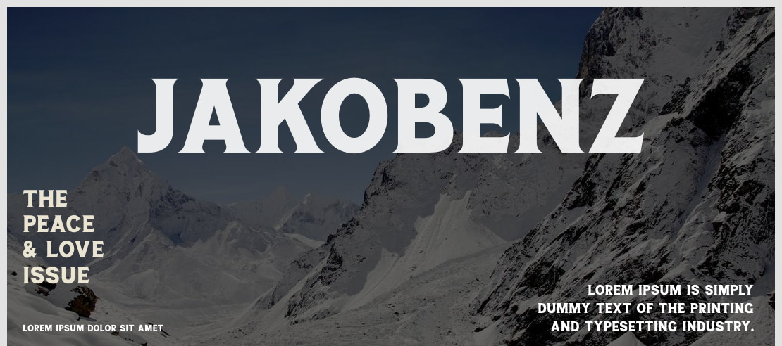 Jakobenz Font Family