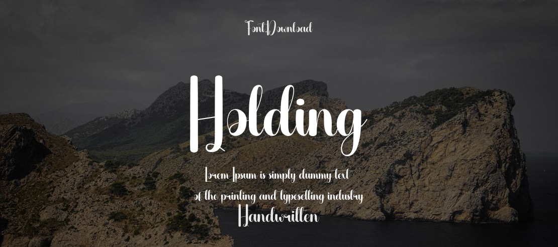 Holding Font