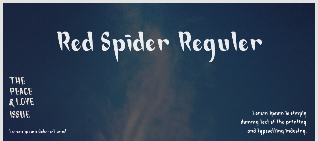 Red Spider Reguler Font Family