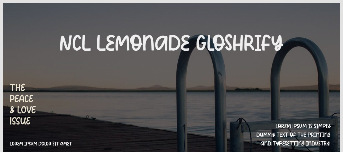 NCL Lemonade Gloshrify Font