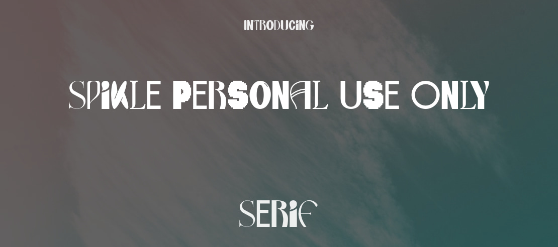 Spikle Personal Use Only Font
