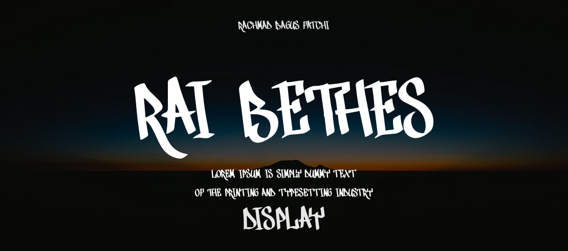 Rai Bethes Font