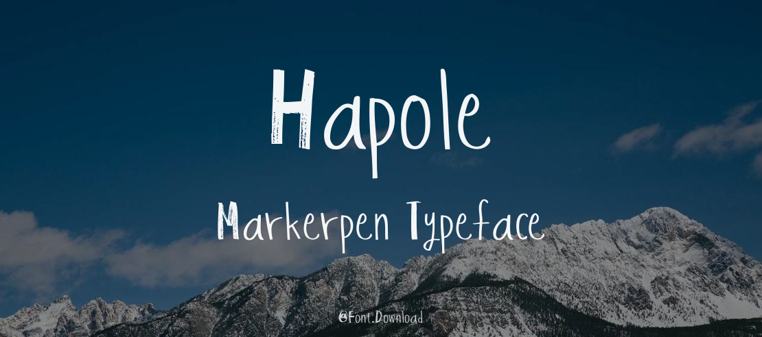 Hapole Markerpen Font