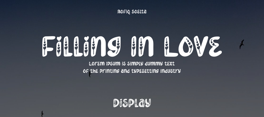 Filling In Love Font