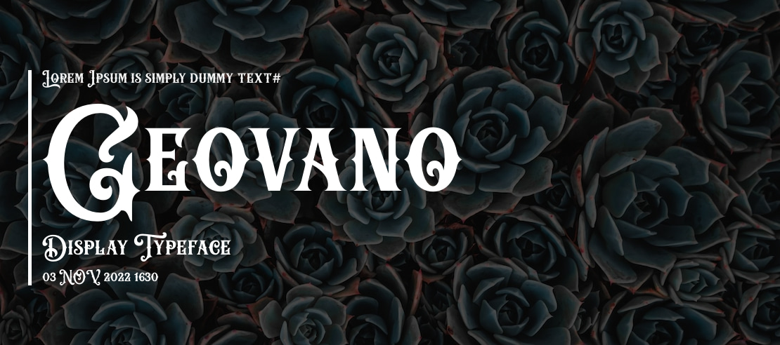 Geovano Display Font