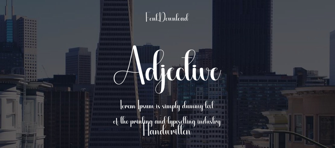 Adjective Font