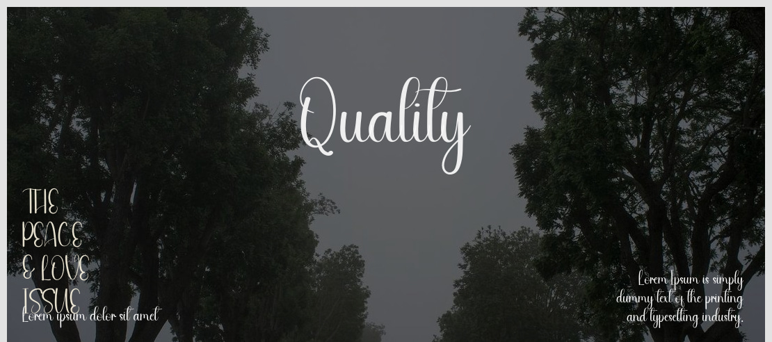 Quality Font