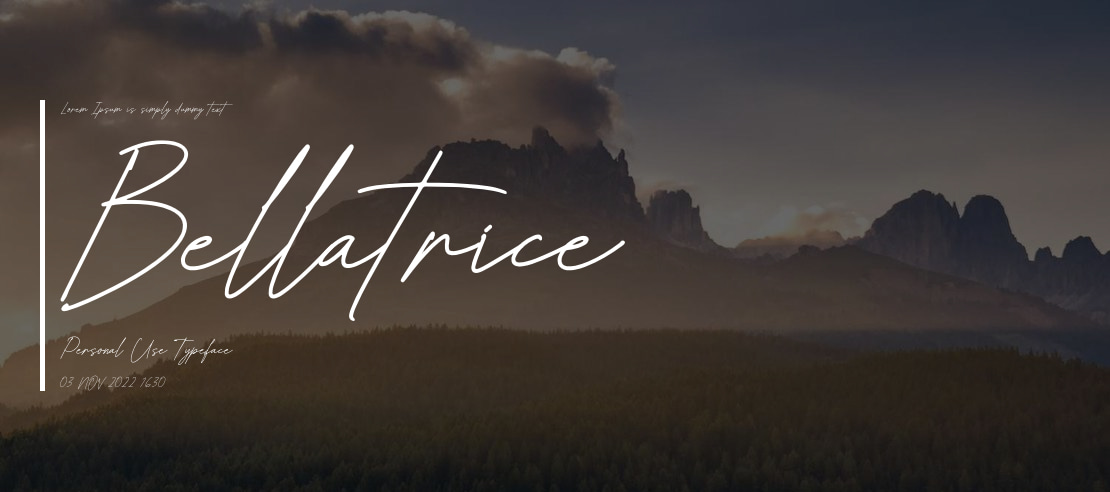 Bellatrice Personal Use Font