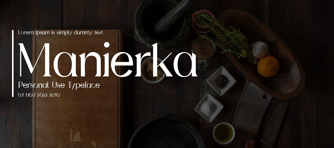 Manierka Personal Use Font