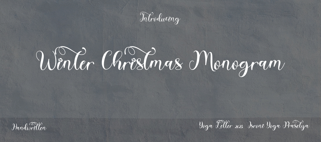 Winter Christmas Monogram Font Family