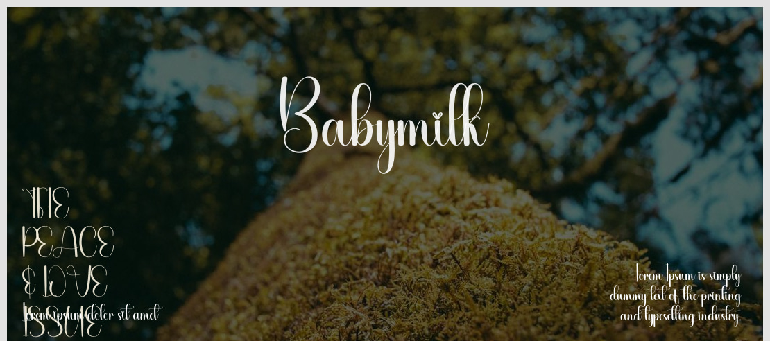 Babymilk Font