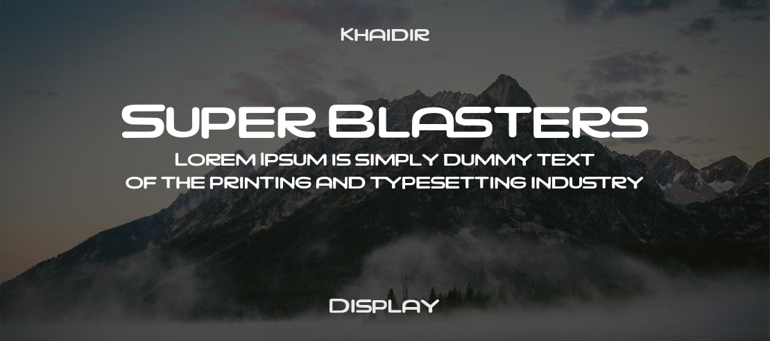 Super Blasters Font