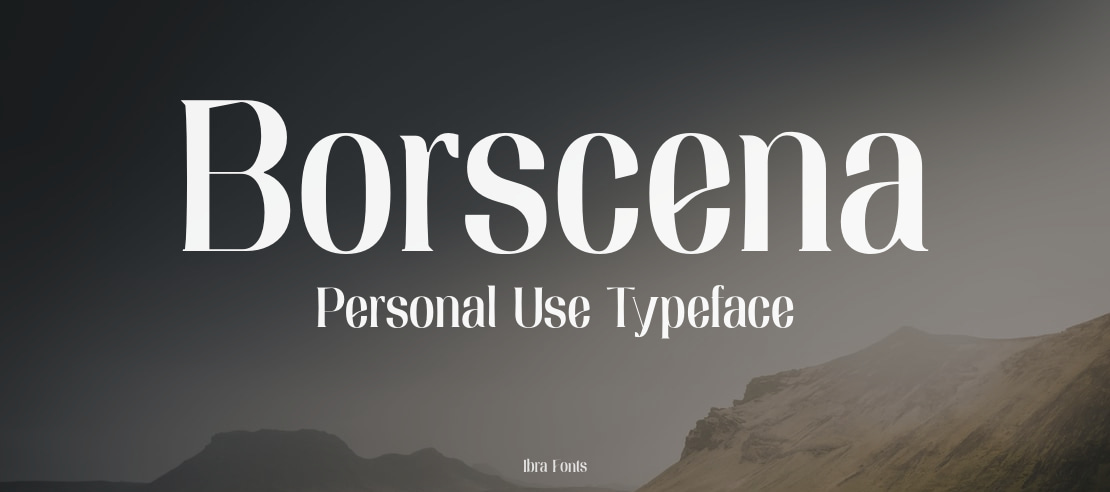 Borscena Personal Use Font