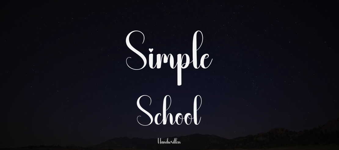 Simple School Font