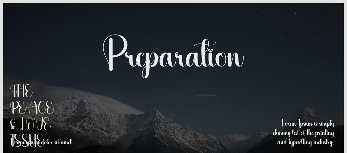 Preparation Font