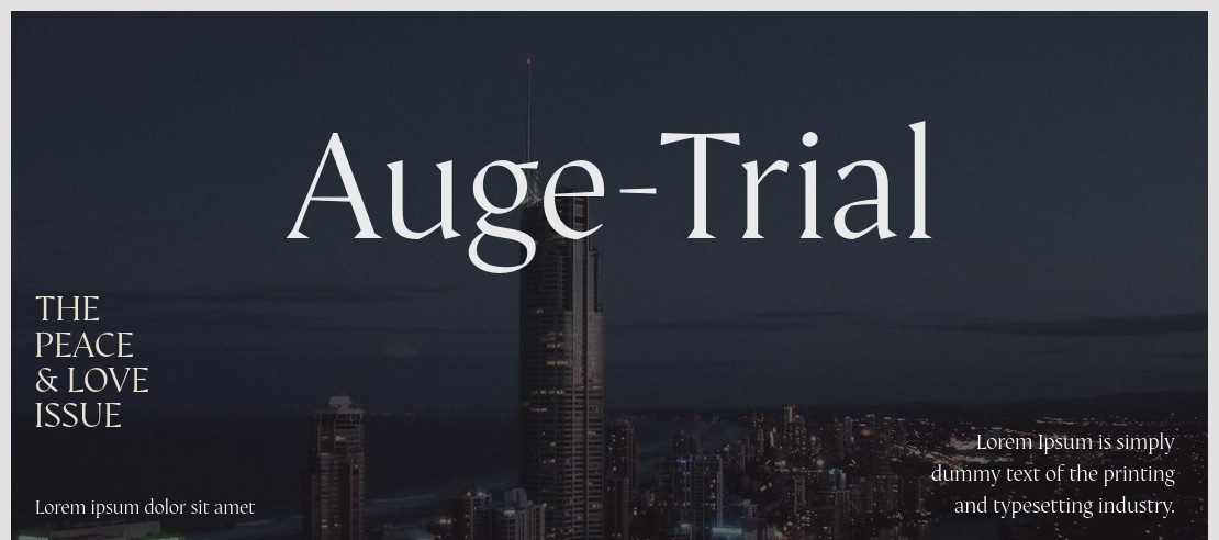 Auge-Trial Font Family